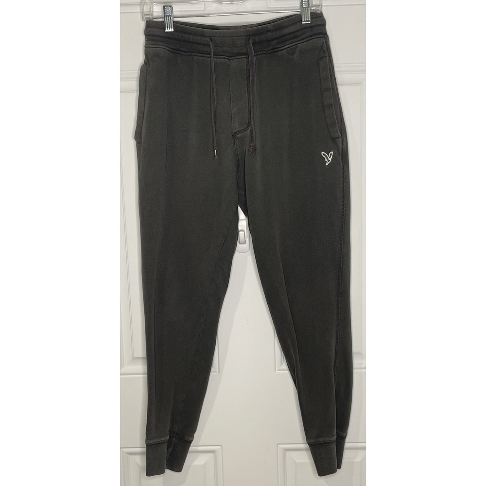 American Eagle Men's Small Black Super Soft Jogger Sweatpants Drawstring Pockets
